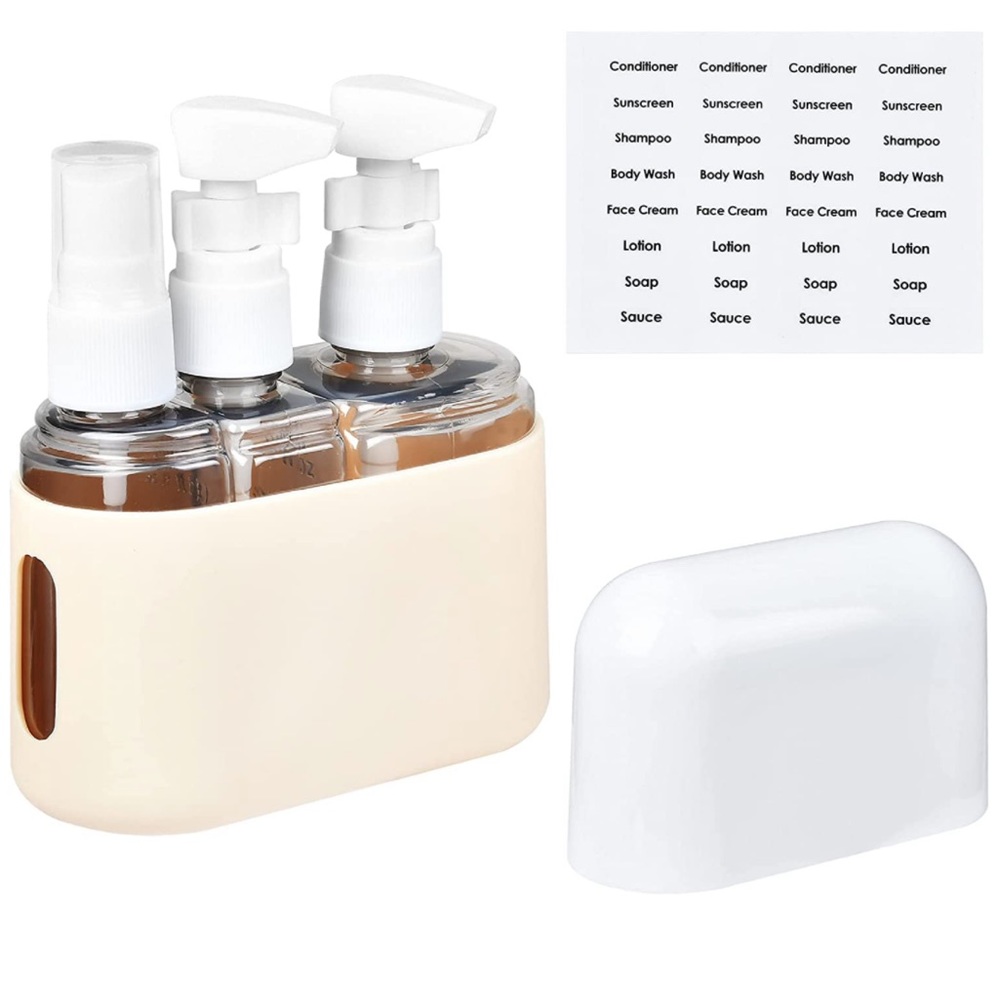 Plastic Travel Bottles, 3 in 1 Portable Leak Proof Travel Containers